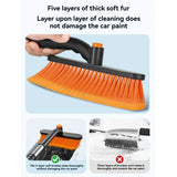 Extendable Car Snow Brush & Ice Scraper with 360° Pivoting Brush Head – Telescopic Windshield Cleaning Tool
