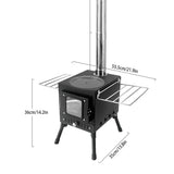 Foldable Stainless Steel Wood Burning Camping Stove with Viewing Window