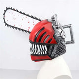 Denji Anime Cosplay Latex Mask – Saw-Inspired Helmet