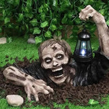 Halloween Crawling Zombie Figurine with LED Lantern