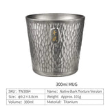 NNEOBA 300ml Titanium Camping Mug Double-Layer Grey