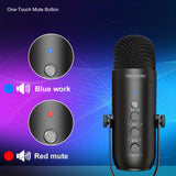 NNEOBA USB Streaming Microphone Kit Cardioid Condenser with Boom Arm
