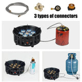 NNEOBA 7-Core High-Power Camping Gas Stove 19800W Windproof Burner Black