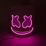Led Light Up Mask and Gloves DJ Marshmello Head Helmet Light Up Cosplay Head Cover for Men Women Music Festival Purim props