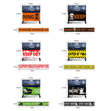 Halloween Warning Line Decoration Tape – Danger Warning Signs for Windows, Walls & Haunted House Party Décor