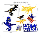 NNEOBA 30 Set Children's DIY Assembled Dinosaur Toy