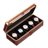 5-Slot Aluminum Watch Storage Box – Premium Watch Display & Travel Organizer Case