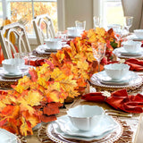 2M Artificial Fall Maple Leaf Garland - 78in Autumn Leaves Vine