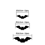 12pcs Halloween 3D Bat LED Wall Decals