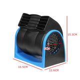 NNEOBA 12V Adjustable Car Air Conditioning Fan Dual Speed Silent Cooling Fan Blue