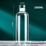 NNEOBA 1000ml Glass Water Bottle  Transparent
