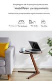 NNEOBA House Faction Solid Wood Edge Sofa Side Table - Walnut Finish