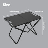 NNEOBA Portable Folding Camping Table Iron Table Black