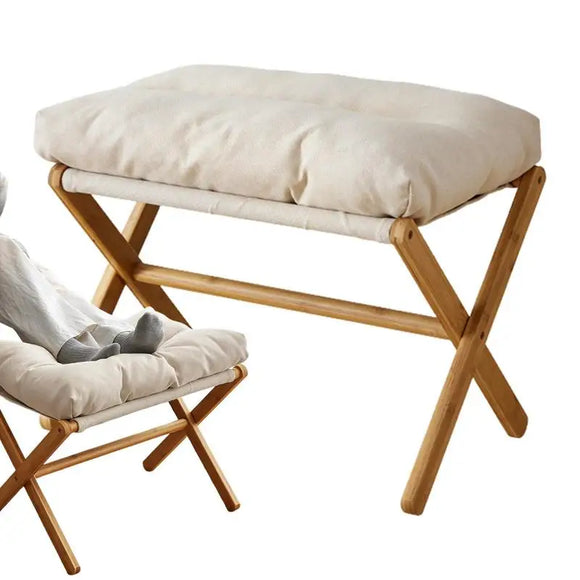 NNEOBA Versatile Velvet Footstool: Stylish, Easy-to-Clean, Space-Saving Design