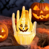 1-10PCS Halloween Party Table Decoration Prop Pumpkin Light  Ghost Hand for Haunted House Scene Setup and Holiday Atmosphere