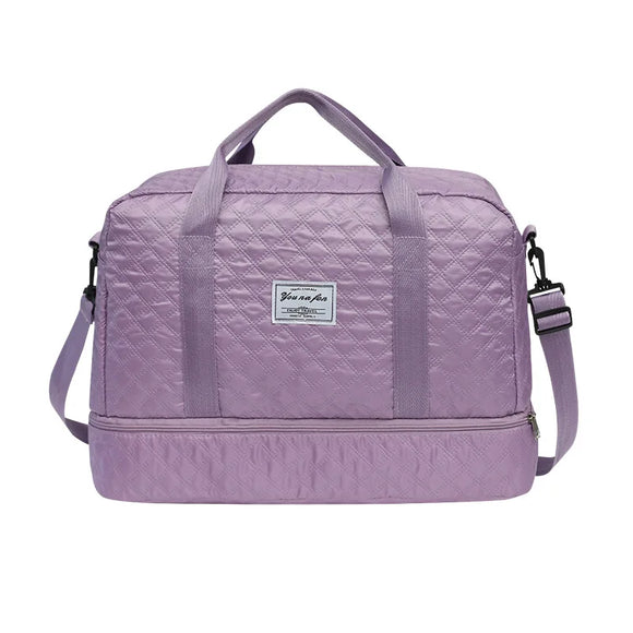 NNEOBA Duffle Gym Shoulder Lightweight Travel Bag (Purple)