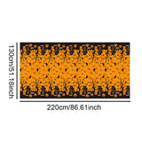 Halloween Disposable Plastic Tablecloth – Pumpkin, Spider Web & Bat Party Table Cover for Home and Celebrations