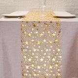 Glitter Star Metallic Table Runner – 28 × 275 cm