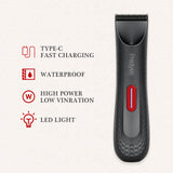 NNEOBA Womens Waterproof Intimate Hair Trimmer Body Groomer Red