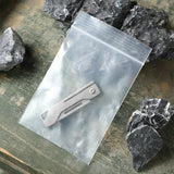 NNEOBA Titanium Alloy Mini Folding Utility Knife Silver