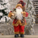 4Pcs Christmas Santa Claus Plush Doll Set Battery-Powered