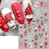 NNEOBA Winter Red Gonk Nail Art Sticker - Christmas Series