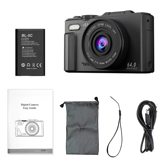 NNEOBA Digital Camera with Zoom Autofocus Black