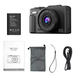 NNEOBA Digital Camera with Zoom Autofocus Black