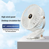NNEOBA 8000mAh Clip-On Rechargeable Fan