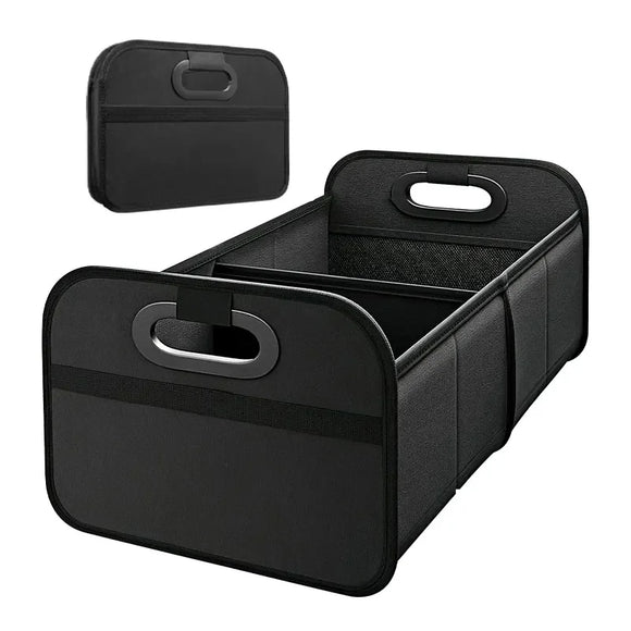 NNEOBA Large Collapsible Trunk Storage Box with Multi Pockets Black