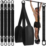 NNEOBA Pull-Up Assistance Bands Set 300LB Resistance Black