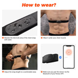 NNEOBA Bluetooth And ANT+ Chest Heart Rate Monitor Strap Black