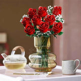 NNEOBA Romantic Rose Flower Building Blocks