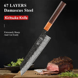 NNEOBA 8.2-Inch Damascus Steel Cleaver Hand-Forged Knife Black