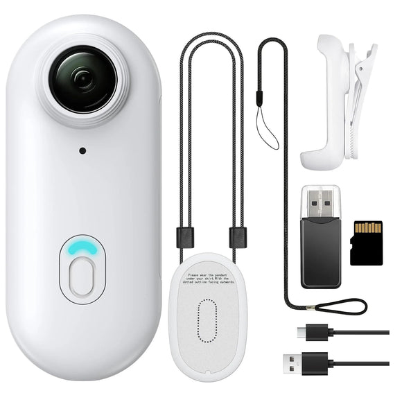 NNEOBA Thumb-Size WiFi Mini Camera  Action Cam with 32GB White