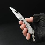 NNEOBA 3-Piece Portable Folding Knife Set Silver
