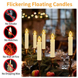 10PCS Flameless LED Taper Candles with Remote