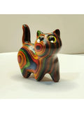 1 Painted Wooden Kitten Creative Sculpture