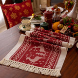 Cotton Woven Table Runner with Tassels
