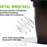 NNEOBA 400ml Shaker Bottle with Mixing Ball Black