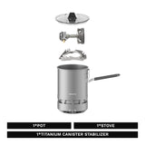 NNEOBA Camping Gas Stove with Pot Burner Grey