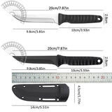 NNEOBA 2-Piece Stainless Steel Mini Knife Set Black
