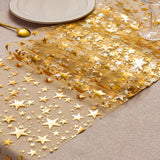 Glitter Star Metallic Table Runner – 28 × 275 cm