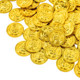 200-Piece Pirate Gold – 2.5 cm Plastic Fake Treasure Coins