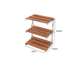 NNEOBA Portable 3-Tier Camping Rack Foldable Brown