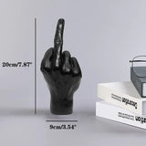 NNEOBA Bold Expression: Personalized Middle Finger Resin Sculpture - Black