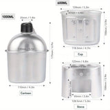 NNEOBA 4-Piece Military Cookware Set Silver