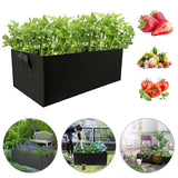 NNEOBA Felt Grow Bag Rectangle Planting Nursery Pot Outdoor Garden Flower Planting Bag with Handle Garden Vegetable Planting Container