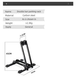 NNEOBA Foldable Indoor Bicycle Parking Rack Carbon Steel Floor Stand Black