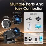 NNEOBA 4K-Supported Portable Projector Black